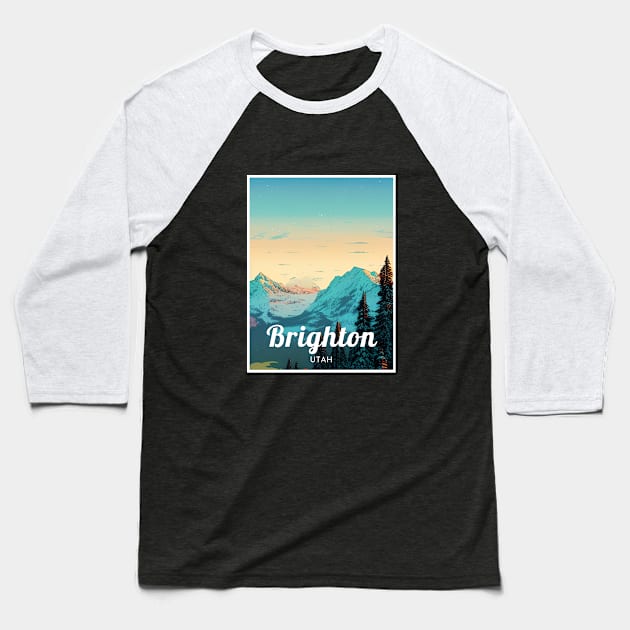 Brighton utah united states ski Baseball T-Shirt by UbunTo